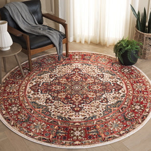 Safavieh Kashan Ivory-Blue Runner 2'6"X10' — Power-Loomed Turkish Hallway Rug, Low-Profile Stain-Resistant Elegance KSN305B-210