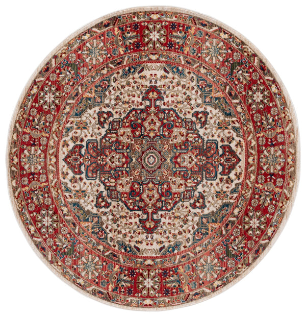 Safavieh Kashan Ivory-Blue Runner 2'6"X10' — Power-Loomed Turkish Hallway Rug, Low-Profile Stain-Resistant Elegance KSN305B-210