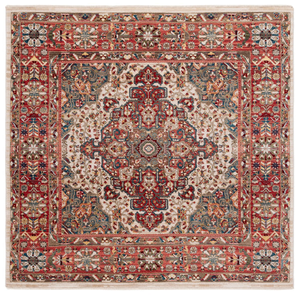 Safavieh Kashan Ivory-Blue Runner 2'6"X10' — Power-Loomed Turkish Hallway Rug, Low-Profile Stain-Resistant Elegance KSN305B-210