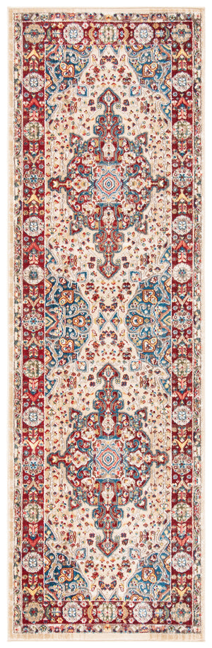 Safavieh Kashan Exquisite Traditional Turkish Runner Rug – Elegant Design For Hallways And Home Decor Ivory ,Red Polypropylene Pile Ksn305k-4