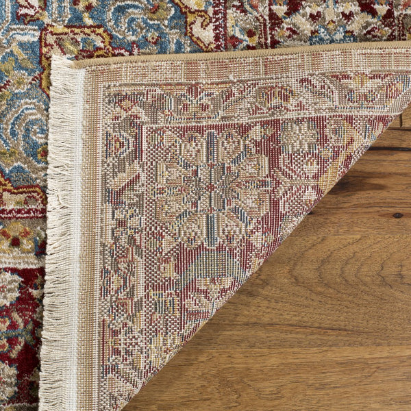 Safavieh Kashan Turkish Runner 2'6"X10' Ivory & Red - Low-Profile 3/8" Pile, Power-Loomed, Durable Polypropylene KSN305K-210
