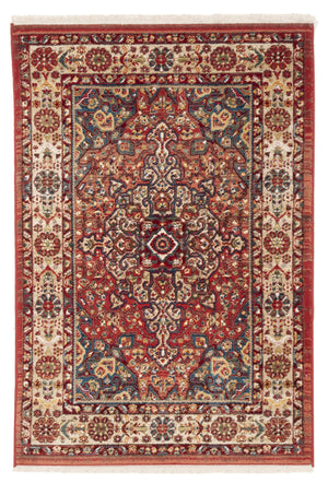 Safavieh Kashan Power-Loomed 305L Red Ivory Rug — Traditional Kashan Motif, Durable Polypropylene, Fade-Resistant Elegance KSN305L-216
