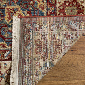 Safavieh Kashan Power-Loomed 305L Red Ivory Rug — Traditional Kashan Motif, Durable Polypropylene, Fade-Resistant Elegance KSN305L-216