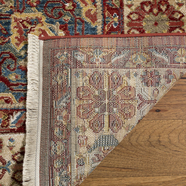 Safavieh Kashan Power-Loomed 305L Red Ivory Rug — Traditional Kashan Motif, Durable Polypropylene, Fade-Resistant Elegance KSN305L-216
