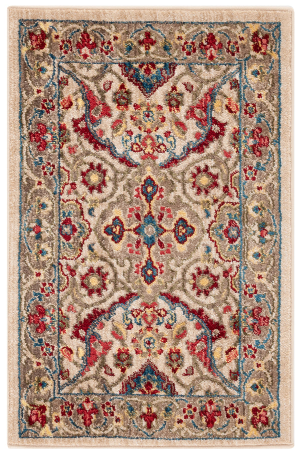 Safavieh Kashan Traditional Elegance Runner Rug – Luxurious Floral Patterns For Stylish Hallways And Spaces Ivory ,Taupe Polypropylene Pile Ksn307a-214