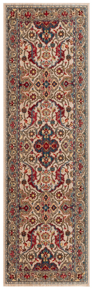 Safavieh Kashan Ivory Taupe Area Rug — Turkish Power-Loomed Kashan Design, Low-Profile Durable Fibers 10'-0" x 14'-0" KSN307A-10