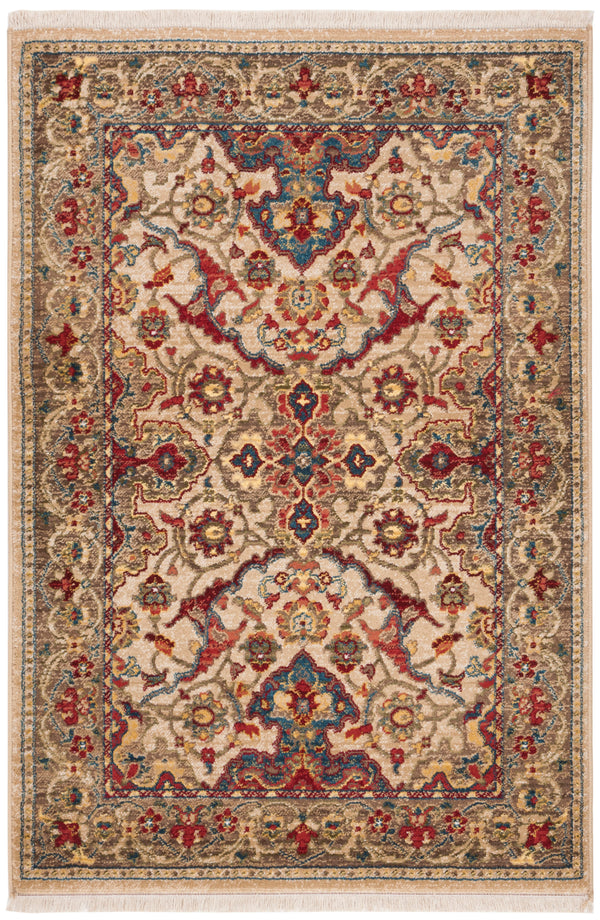 Safavieh Kashan Traditional Elegance Runner Rug – Luxurious Floral Patterns For Stylish Hallways And Spaces Ivory ,Taupe Polypropylene Pile Ksn307a-214