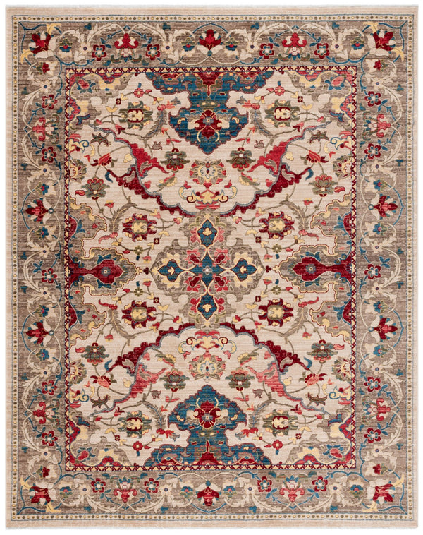 Safavieh Kashan Ivory Taupe Area Rug — Turkish Power-Loomed Kashan Design, Low-Profile Durable Fibers 10'-0" x 14'-0" KSN307A-10