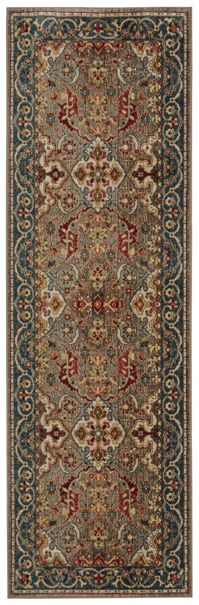 Safavieh Kashan 307 Power Loomed  Rug Taupe / Blue KSN307E-7SQ