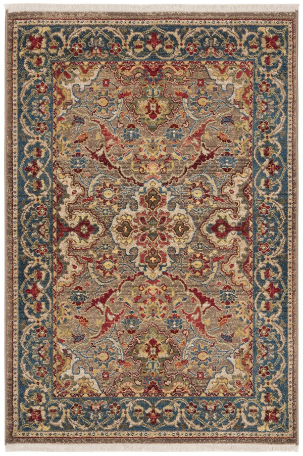 Safavieh Kashan 307 Power Loomed  Rug Taupe / Blue KSN307E-7SQ