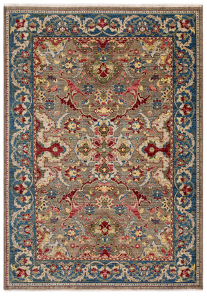 Safavieh Kashan Traditional Elegance Runner Rug – Luxurious Floral Patterns For Stylish Hallways And Spaces Taupe ,Blue Polypropylene Pile Ksn307e-214