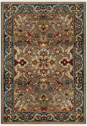 Safavieh Kashan 307 Power Loomed  Rug Taupe / Blue KSN307E-7SQ