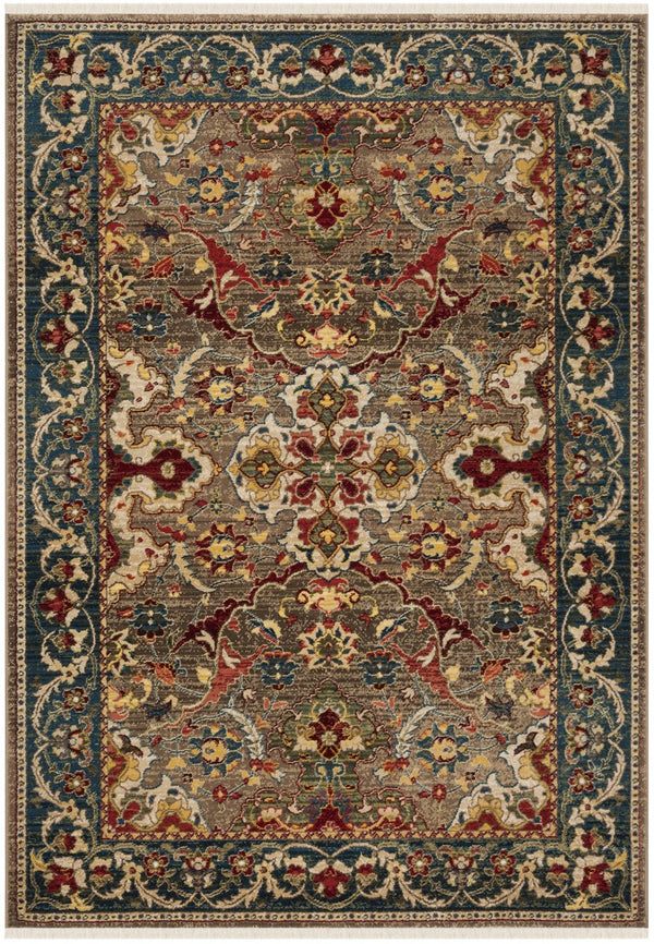 Safavieh Kashan 307 Power Loomed  Rug Taupe / Blue KSN307E-7SQ