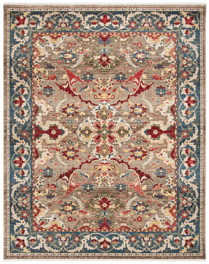 Safavieh Kashan 307 Power Loomed  Rug Taupe / Blue KSN307E-7SQ