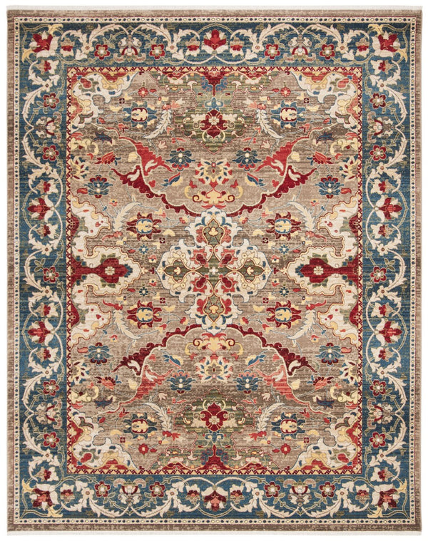 Safavieh Kashan 307 Power Loomed  Rug Taupe / Blue KSN307E-7SQ