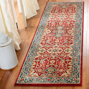 Safavieh Kashan Traditional Elegance Runner Rug – Luxurious Floral Patterns For Stylish Hallways And Spaces Red ,Blue Polypropylene Pile Ksn307q-214