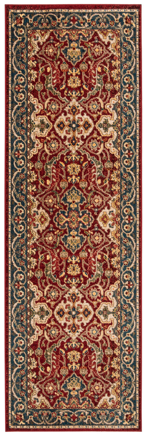 Safavieh Kashan Traditional Elegance Runner Rug – Luxurious Floral Patterns For Stylish Hallways And Spaces Red ,Blue Polypropylene Pile Ksn307q-214