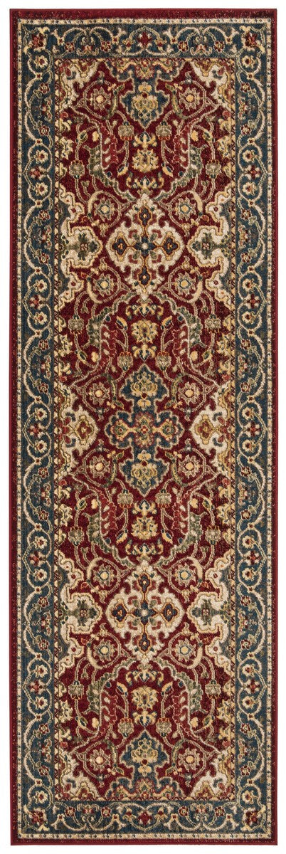 Safavieh Kashan 307 Power Loomed  Rug Red / Blue KSN307Q-7SQ