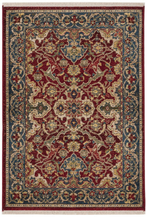 Safavieh Kashan 307 Power Loomed  Rug Red / Blue KSN307Q-7SQ