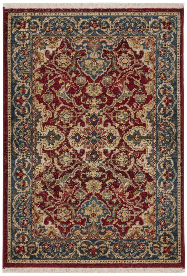 Safavieh Kashan 307 Power Loomed  Rug Red / Blue KSN307Q-7SQ