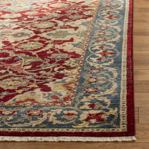 Safavieh Kashan 307 Power Loomed  Rug Red / Blue KSN307Q-7SQ