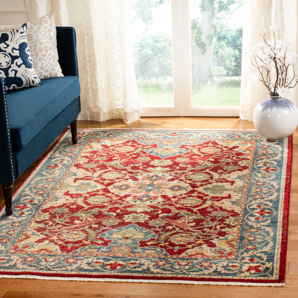 Safavieh Kashan Traditional Elegance Runner Rug – Luxurious Floral Patterns For Stylish Hallways And Spaces Red ,Blue Polypropylene Pile Ksn307q-214