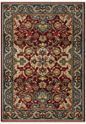 Safavieh Kashan 307 Power Loomed  Rug Red / Blue KSN307Q-7SQ