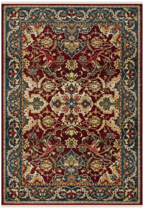 Safavieh Kashan 307 Power Loomed  Rug Red / Blue KSN307Q-7SQ