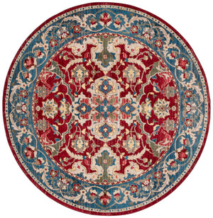 Safavieh Kashan Traditional Elegance Runner Rug – Luxurious Floral Patterns For Stylish Hallways And Spaces Red ,Blue Polypropylene Pile Ksn307q-214