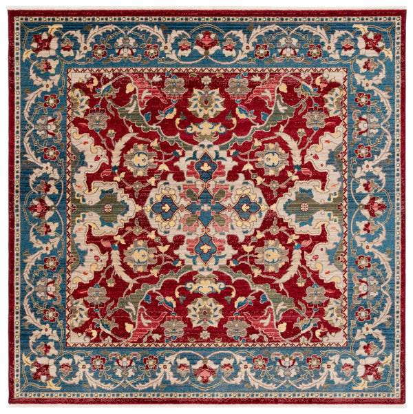 Safavieh Kashan Traditional Elegance Runner Rug – Luxurious Floral Patterns For Stylish Hallways And Spaces Red ,Blue Polypropylene Pile Ksn307q-214