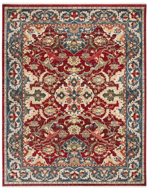 Safavieh Kashan 307 Power Loomed  Rug Red / Blue KSN307Q-7SQ