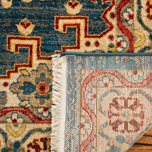 Safavieh Kashan Traditional Turkish Area Rug – Elegant Power-loomed Design For Timeless Home Decor Appeal Navy Blue ,Ivory Polypropylene Pile Ksn308n-4