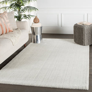 Jaipur Living Konstrukt Kelle Kt39 Handwoven Handmade 60% Wool 40% Viscose Solids Solid Indoor Rug White, Gray 60% Wool 40% Viscose, 100% Cotton Rug158245