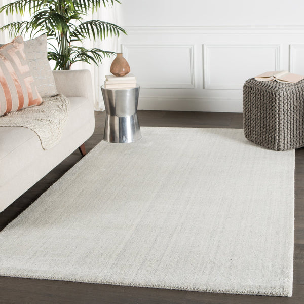 Jaipur Living Konstrukt Kelle Kt39 Handwoven Handmade 60% Wool 40% Viscose Solids Solid Indoor Rug White, Gray 60% Wool 40% Viscose, 100% Cotton Rug158245