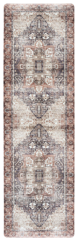 Safavieh Kitchen Plush Ivory And Purple Accent Mat — Power-Loomed Pvc, Slip-Resistant, Cozy 18X24 Rug 1'-6" x 4'-0" KTM113A-164