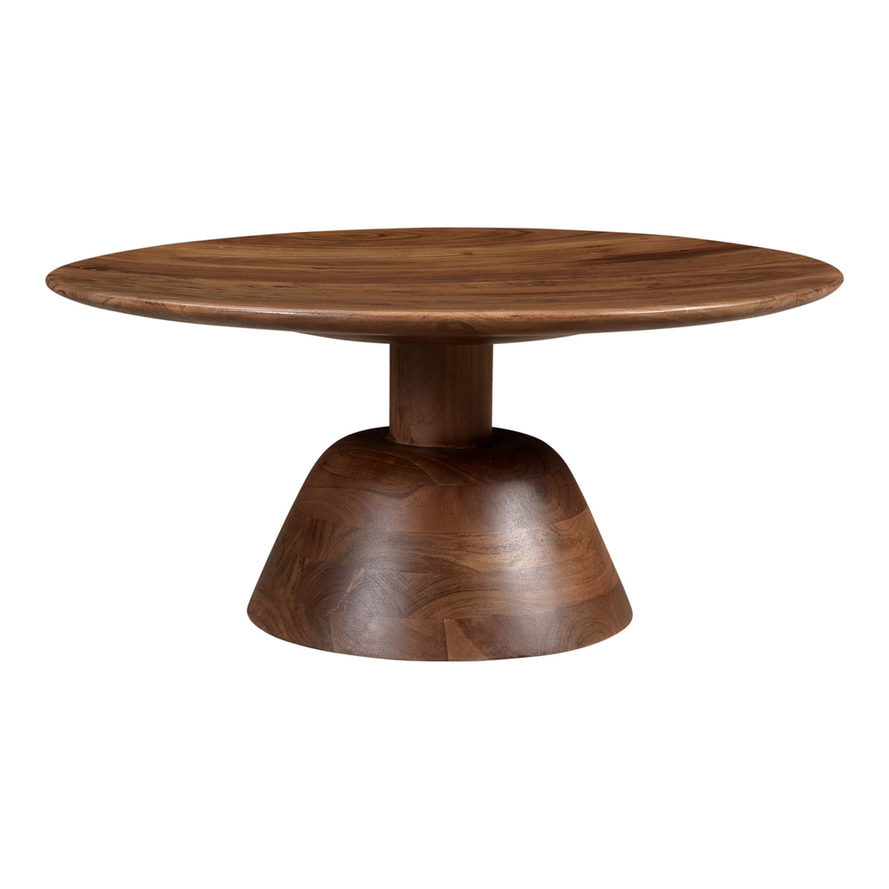 Moe's Home Nels Coffee Table - Solid Acacia Wood With Sculpted Design For A Contemporary Living Space Brown Acacia Wood Ky-1018-20