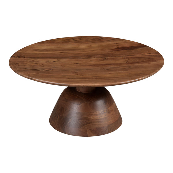 Moe's Home Nels Coffee Table - Solid Acacia Wood With Sculpted Design For A Contemporary Living Space Brown Acacia Wood Ky-1018-20