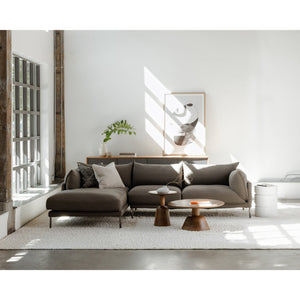 Moe's Home Nels Coffee Table - Solid Acacia Wood With Sculpted Design For A Contemporary Living Space Brown Acacia Wood Ky-1018-20