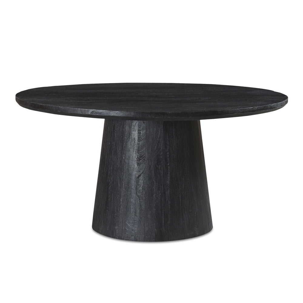 Moe's Home Cember Dining Table – Modern Rustic Design With Unique Mango Wood Finish For Cozy Spaces Black Solid Mango Wood Ky-1020-02-0