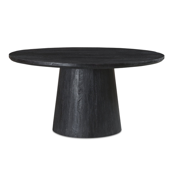 Moe's Home Cember Dining Table – Modern Rustic Design With Unique Mango Wood Finish For Cozy Spaces Black Solid Mango Wood Ky-1020-02-0