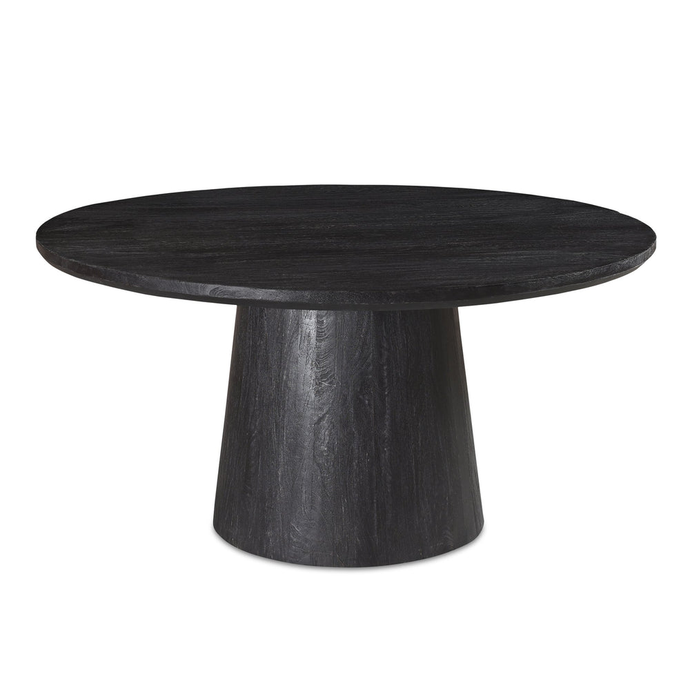 Moe's Home Cember Dining Table – Modern Rustic Design With Unique Mango Wood Finish For Cozy Spaces Black Solid Mango Wood Ky-1020-02-0