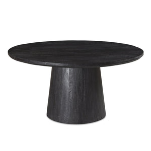 Moe's Home Cember Dining Table – Modern Rustic Design With Unique Mango Wood Finish For Cozy Spaces Black Solid Mango Wood Ky-1020-02-0