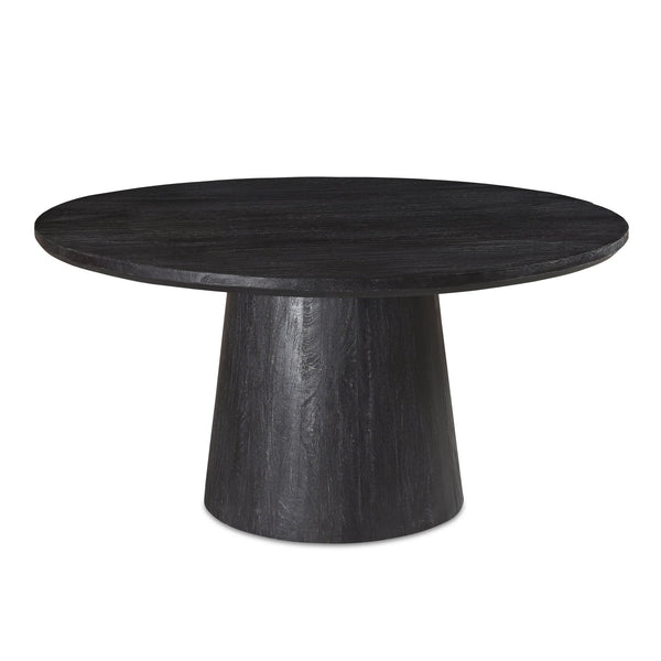 Moe's Home Cember Dining Table – Modern Rustic Design With Unique Mango Wood Finish For Cozy Spaces Black Solid Mango Wood Ky-1020-02-0