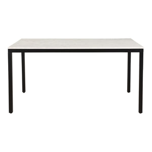 Moe's Home Parson Marble Small Dining Table - Contemporary Design With Unique Natural Veining And Iron Frame White Marble,Iron Ky-1021-02-0