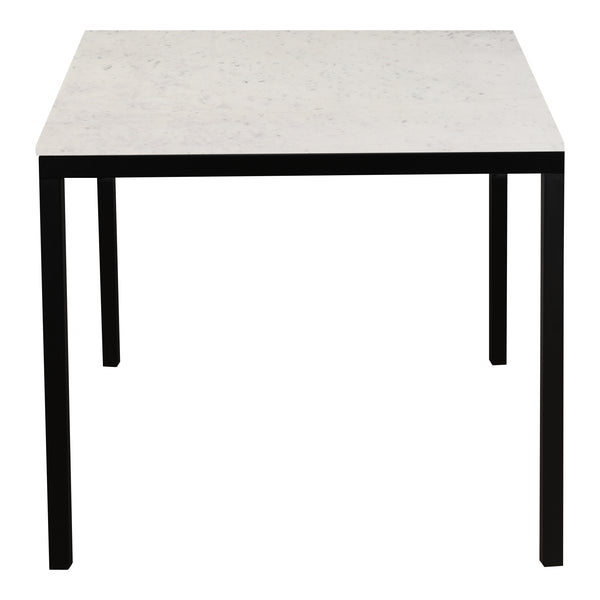 Moe's Home Parson Marble Small Dining Table - Contemporary Design With Unique Natural Veining And Iron Frame White Marble,Iron Ky-1021-02-0