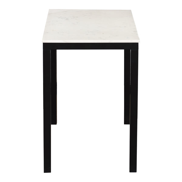 Moe's Home Parson Marble Mini Desk - Elegant Contemporary Design With Unique Natural Veining And Iron Frame White Marble,Iron Ky-1025-02-0
