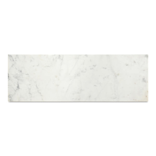 Moe's Home Parson Marble Console Table - Elegant Design With Natural Banswara Top And Sleek Black Frame White Marble Ky-1035-02-0