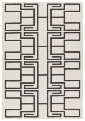 Jaipur Living Vibe by Jaipur Living Odion Bold Graphic Turkish Kars Polyester Indoor Outdoor Rug White 9'2"X11'9" RUG158506