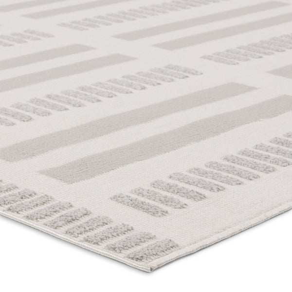 Jaipur Living Vibe by Jaipur Living Adisa Plush Polyester Stripe Rug for Indoor Outdoor Spaces 6'7"X9'6" RUG158509