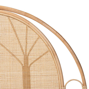 Bali & Pari Kang Handcrafted Rattan Freestanding Arched Headboard for Boho Coastal Bedroom